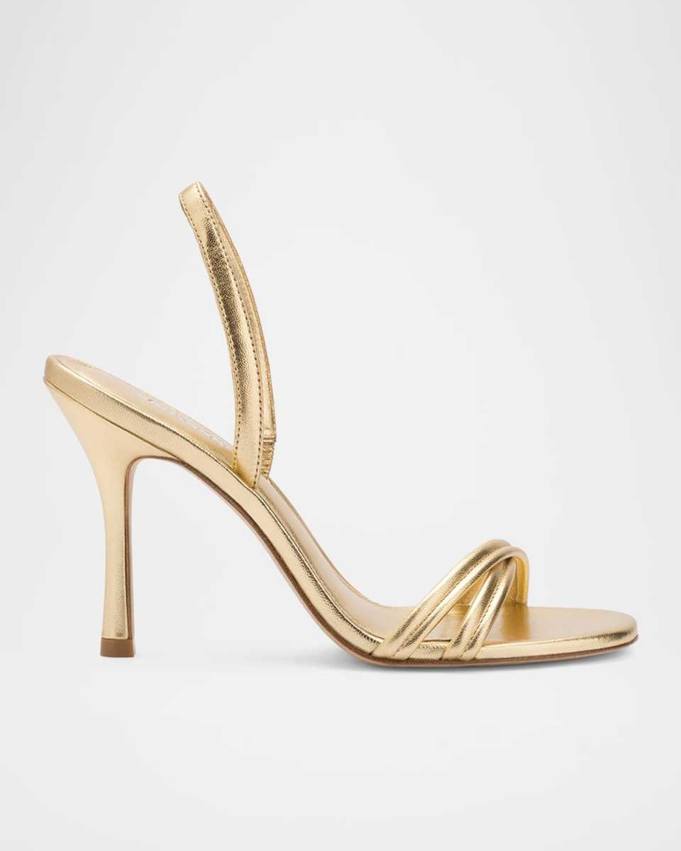 Annie Metallic Crisscross Halter Sandals